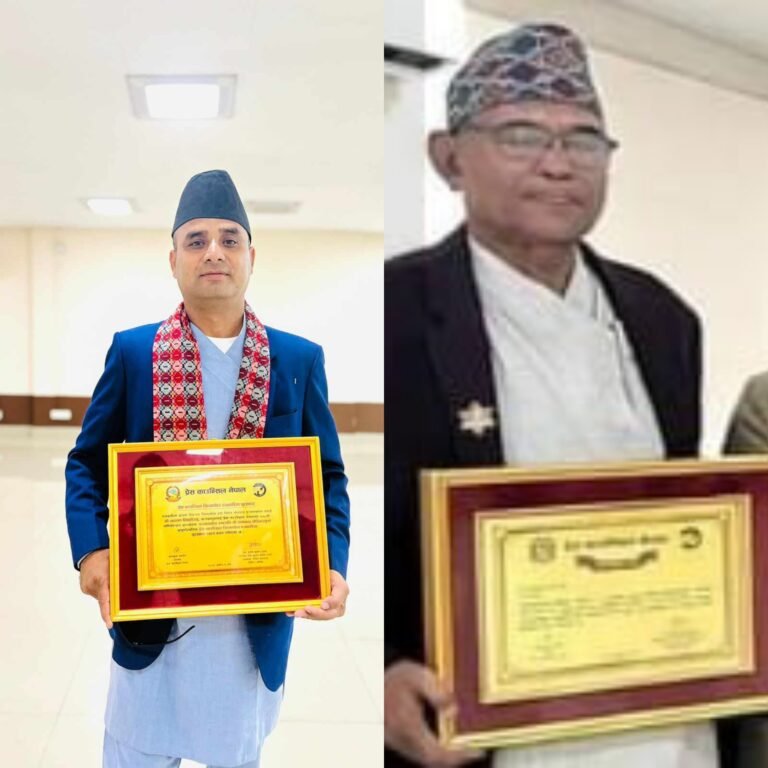 कञ्चनपुरका पत्रकारद्वय थापा र तिवारीलाई पुरस्कार