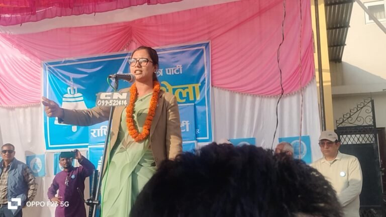 रास्वपा चुनावी सभा ः भीनपा ६ का उम्मेदवार रामदत्त भट्ट जिताउन आब्हान