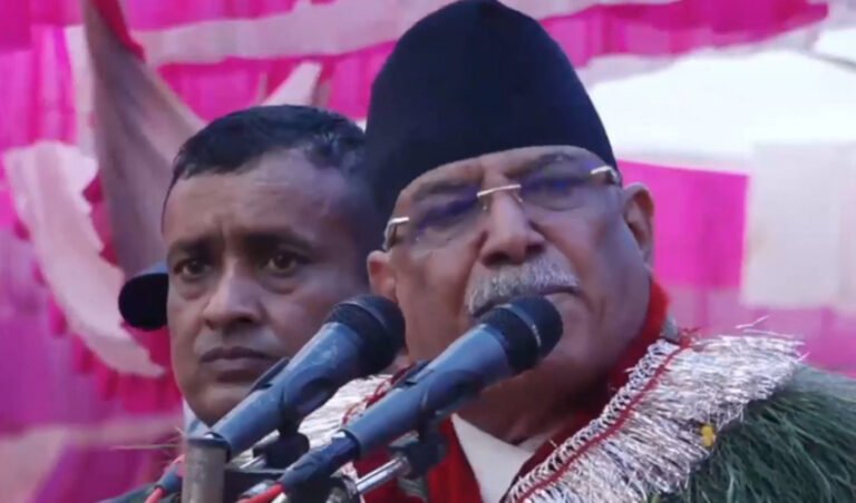 पुनर्वास पुगेर प्रचण्डले भने– माओवादी पहिलो पार्टी भए मात्रै भ्रष्टाचार अन्त्य हुन्छ